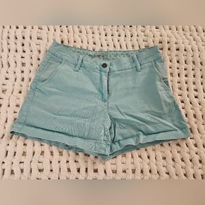 Blue canvas shorts